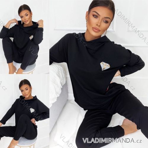 Set lange Jogginghosen und langärmliges Sweatshirt für Frauen (UNI S / L) TURKISH FASHION IMK20148