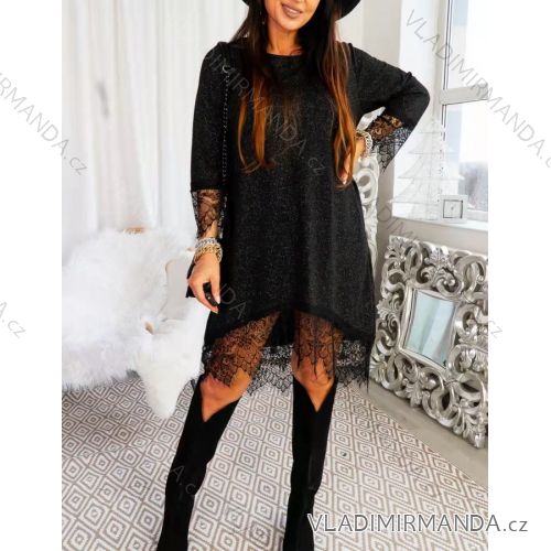 Kleid mit 3/4 Ärmeltasche für Damen (uni sl) ITALIAN Fashion IMWD20527