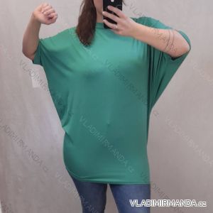 Tunika verlängertes Kleid Mini Kurzarm Damen OVERSIZE (UNI M / 2XL) ITALIENISCHE MODE IM720052