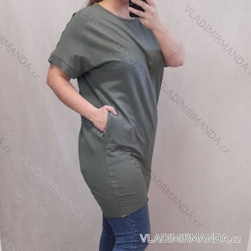 Langärmliges Tunika-Hemd (uni xl-3xl) ITALIENISCHE Mode IM720024