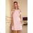 359-1 Ein trapezförmiges Kleid mit Rüschen an den Schultern - Pastellrosa