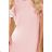 359-1 Ein trapezförmiges Kleid mit Rüschen an den Schultern - Pastellrosa