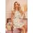 351-1 VALENTINE Kleid mit Rüschen und doppeltem Rock - rosa Blumen