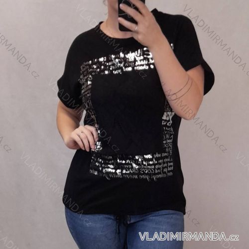 T-Shirt vayage Kurzarm Frauen (uni s / m) ITALIAN FASHIONIM420165 schwarz