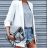 Dünne Feder-Langarmjacke für Damen (uni s-l) ITALIAN FASHION IMC20073 <p>Königsblau</p> M / L