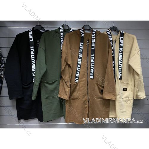 Mit Kapuze langärmliges mit Kapuze Kleid (uni s / m) IMWG20112