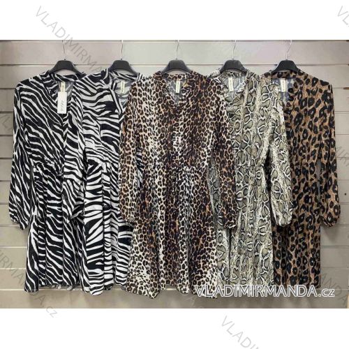 Kleid mit 3/4 Ärmeltasche für Damen (uni sl) ITALIAN Fashion IMWD20527