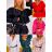 Kleid mit 3/4 Ärmeltasche für Damen (uni sl) ITALIAN Fashion IMWD20527
