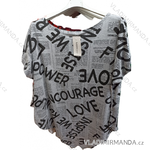 Damen-Kurzarmtunika (uni m / l) ITALIAN FASHION IMBS20015