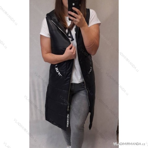 Ärmellose Jacke, kurze Ärmel (uni sl) ITALIAN Fashion IMC17325 schwarz M / L
