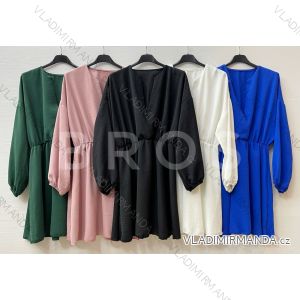 Kleid mit 3/4 Ärmeltasche für Damen (uni sl) ITALIAN Fashion IMWD20527