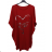 Kleid / Tunika verlängert Frauen (UNI XS-M) ITALIENISCHE MODE IM120042 dunkelrosa 2XL/3XL