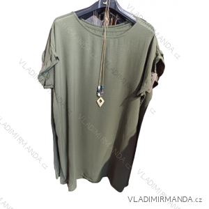 Übergroßes Kurzarmkleid für Damen (XL / 2XL ONE SIZE) ITALIAN FASHION IMH22TINA