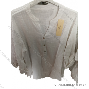Tunika verlängertes Kleid Mini Kurzarm Damen OVERSIZE (UNI M / 2XL) ITALIENISCHE MODE IM720052