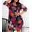 Elegantes Leoparden Langarm Damenkleid (S / M ONE SIZE) ITALIAN FASHION IMWY216554