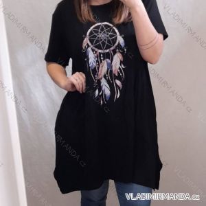 Šaty krátký rukáv dámské nadrozměr (3XL/4XL) TURECKÁ MÓDA TML21011