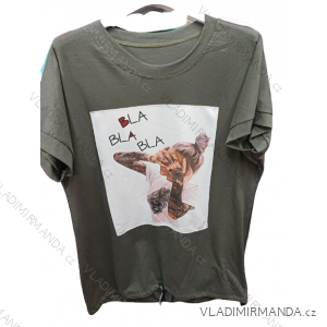 Damen-Kurzarmtunika (uni m / l) ITALIAN FASHION IMBS20015