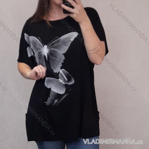 T-Shirt Kurzarm Damen (Uni L / 2XL) MODA ITALY TML21016