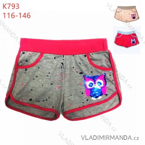 Kraťas Shorts mit Pailletten Baby Teenager Mädchen (116-146) KUGO K792