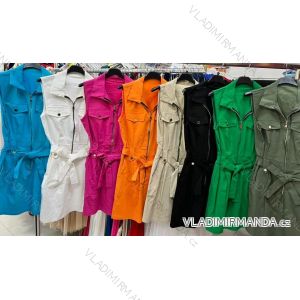 Kleid mit 3/4 Ärmeltasche für Damen (uni sl) ITALIAN Fashion IM3181746