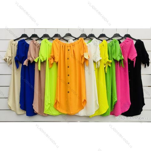 Sommer Kurzarm Sommerkleid (S / M ONE SIZE) ITALIENISCHE MODE IMWY21019