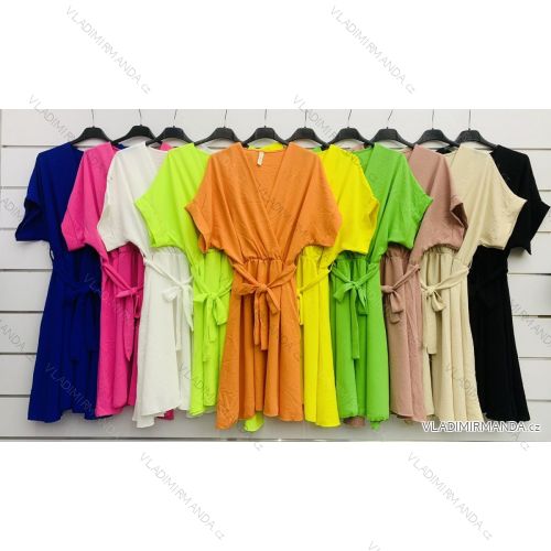 Sommer Kurzarm Sommerkleid (S / M ONE SIZE) ITALIENISCHE MODE IMWY21019