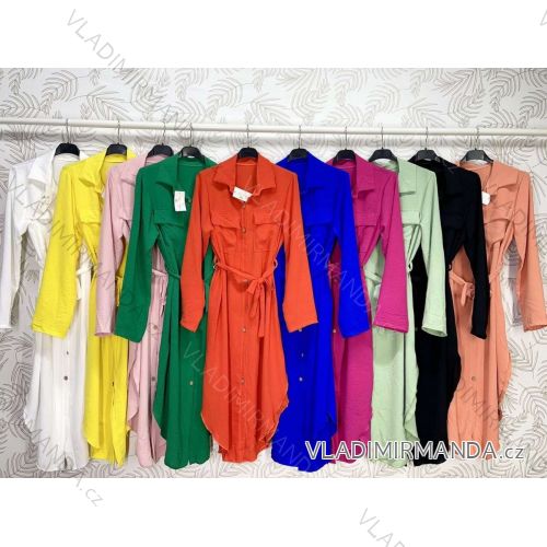 Kleid mit 3/4 Ärmeltasche für Damen (uni sl) ITALIAN Fashion IMWD20529