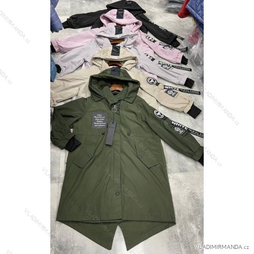 Reißverschluss Kapuzen Langarm Damen Oversized (3XL-7XL ONE SIZE) POLISH FASHION PMWT21T21-70