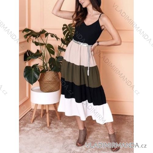 Kleid mit 3/4 Ärmeltasche für Damen (uni sl) ITALIAN Fashion IM3181746