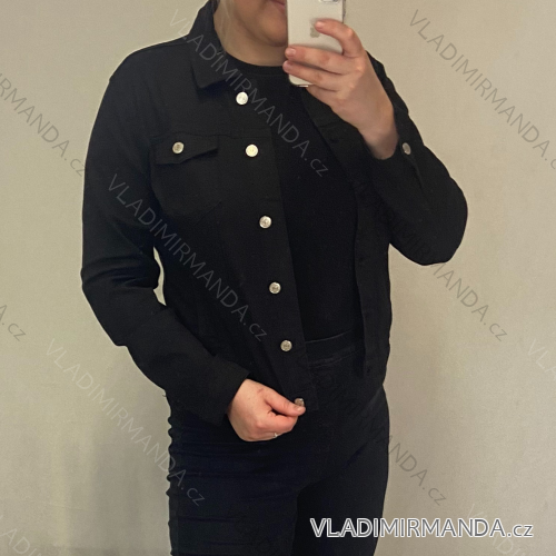 Bunda riflová jeans dámská (xs-xl) GOURD MA121GD6323-LK schwarz 4XL