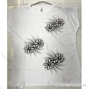 Tričko krátký rukáv dámské nadrozměr (2XL-4XL) TURECKÁ MÓDA TMWG22G12311