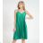 Langes Sommerkleid aus Satin mit Trägern Damen mit Gürtel (UNI S / M) ITALIAN FASHION IMM21940