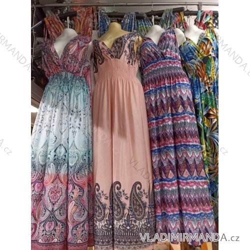 Šaty košilové dlouhý rukáv dámské (S/M ONE SIZE) ITALSKÁ MODA IMB22500