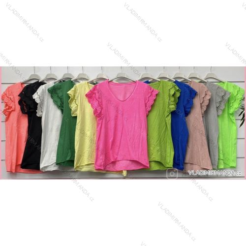 T-Shirt Kurzarm Frauen (S / M ONE SIZE) ITALIENISCHE MODE IMWA21017