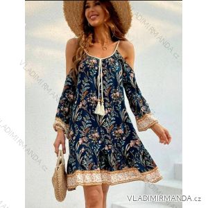 Spanisches Sommerkleid auf Trägern Damen (S / M / L ONE SIZE) ITALIAN FASHION IMWM221521