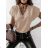Gekreuzte Bluse Tunika mit kurzen Ärmeln für Damen (M / L ONE SIZE) ITALIAN FASHION IMD22038