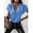 Gekreuzte Bluse Tunika mit kurzen Ärmeln für Damen (M / L ONE SIZE) ITALIAN FASHION IMD22038