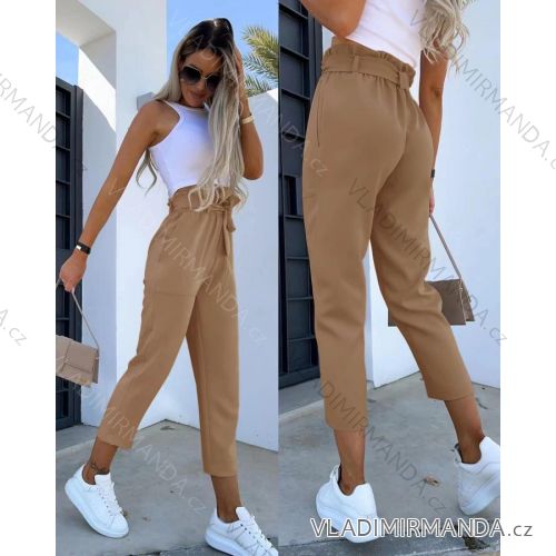 Kalhoty dlouhé elegantní dámské (S/M ONE SIZE) ITALSKÁ MÓDA IMD22128