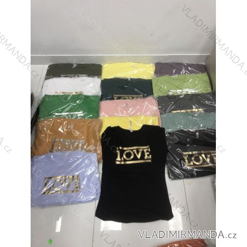 Tričko krátky rukáv dámske (M-XL) TURECKÁ MÓDA TMWG22GYA026