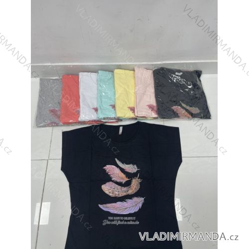 Übergroßes Damen-T-Shirt in Übergröße (2XL-4XL) TURKISH FASHION TMWG22GY978