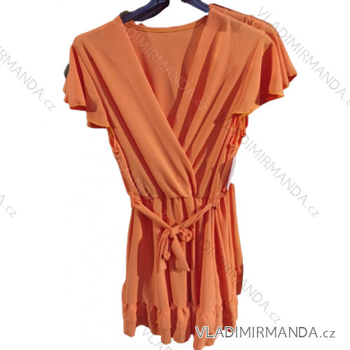Ärmelloses Kurzarmkleid Damen (uni sm) ITALIENISCHE Mode IM21818017