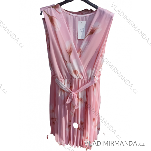 Ärmelloses Kurzarmkleid Damen (uni sm) ITALIENISCHE Mode IM21818017