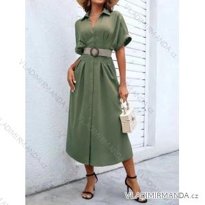 Kurzärmliges Kleid mit langem Hemd für Damen (S / M / L ONE SIZE) ITALIAN FASHION IMD22392