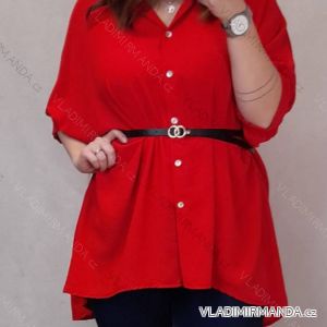Langarm-Damenhemden mit 3/4 Ärmeln und dünner Tasche (uni sl) ITALIAN Fashion IM318335