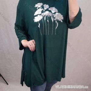 Šaty s 3/4 rukávem dámské nadrozměr (L-4XL) POLSKÁ MÓDA PMWT22010