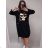 Damen Langarm Hoodie Kleid (S / M ONE SIZE) ITALIAN FASHION IMWA216095