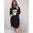 Damen Langarm Hoodie Kleid (S / M ONE SIZE) ITALIAN FASHION IMWA216095