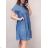 Denim Short Summer Damen trägerloses Kleid (uni s / l) ITALIAN FASHION IM720103