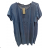 Denim Short Summer Damen trägerloses Kleid (uni s / l) ITALIAN FASHION IM720103 dunkelblau XL-2XL