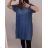 Denim Short Summer Damen trägerloses Kleid (uni s / l) ITALIAN FASHION IM720103 dunkelblau XL-2XL